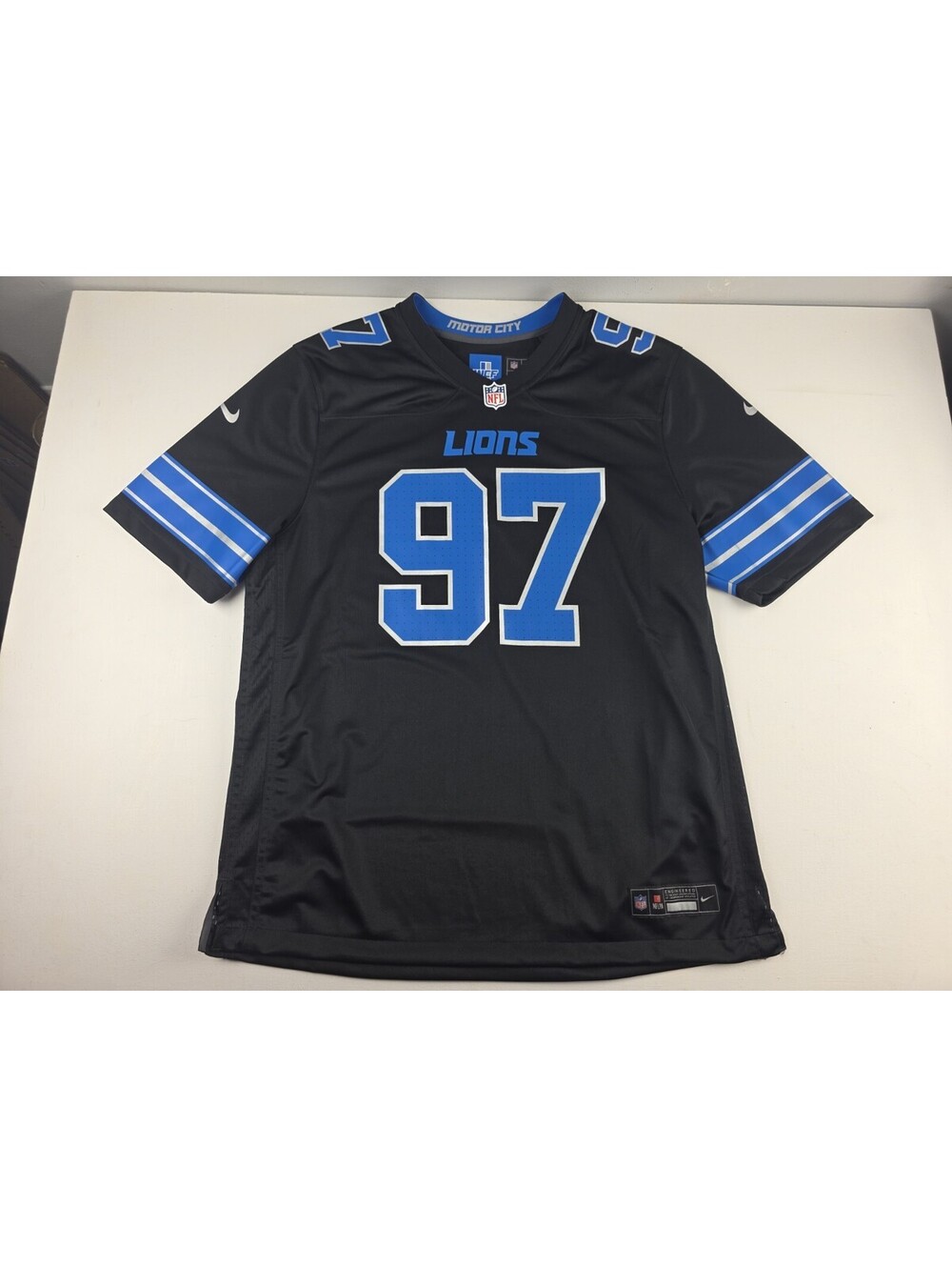 Nike Aidan Hutchinson #97 Detroit Lions NFL Jersey Black Men’s Sz XL Extra Large